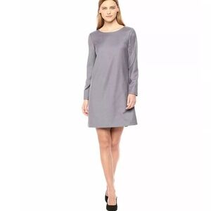 Theory Long Sleeve Paneled Shift Dress (Small)